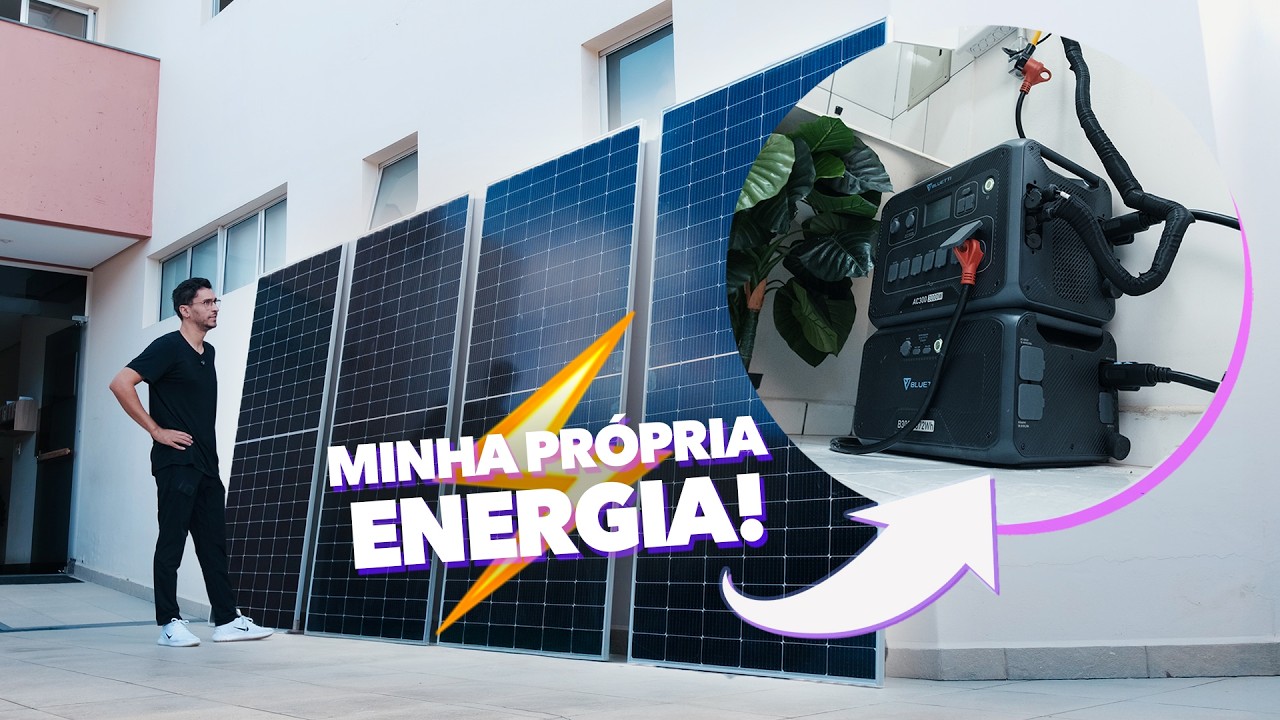 Instalei ENERGIA SOLAR OFF-GRID no meu Apartamento! 🔋 com a Bluetti AC300 | ADEUS CEMIG?
