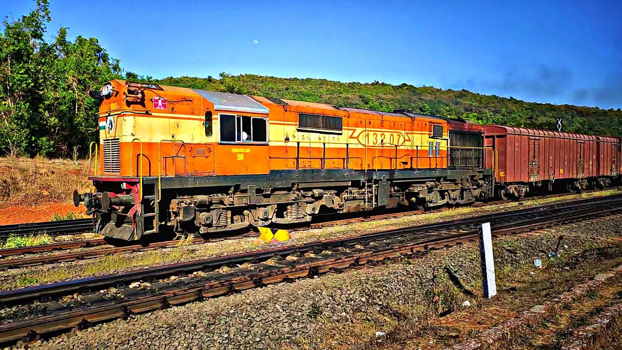 BCNA Freight departed Nivasar station after overtaken by Kochuveli Bhavnagar Express