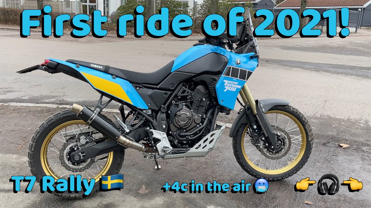 Yamaha Tenere 700 Rally 🇸🇪 First ride of 2021 with the Akrapovic delete 😎🎧