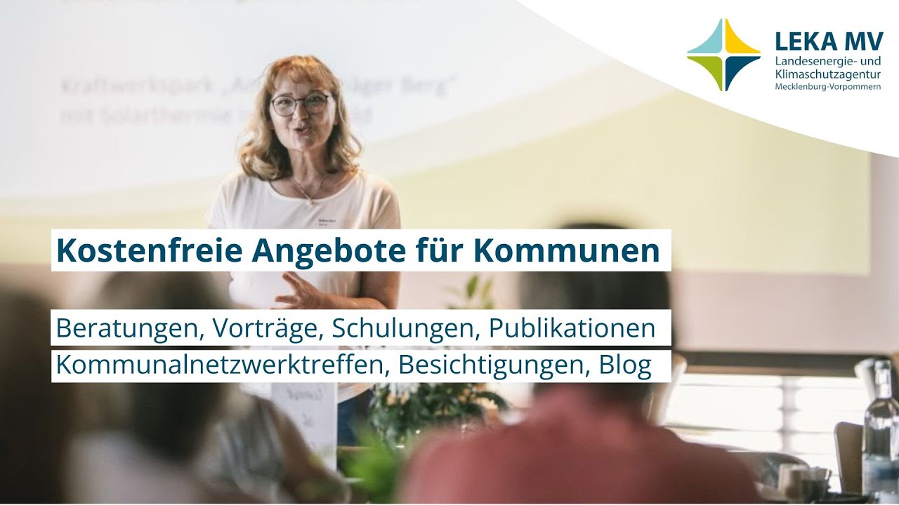Den Ausbau erneuerbarer Energien als Kommune meistern: Kostenfreie Angebote der LEKA MV f&uuml;r Kommunen