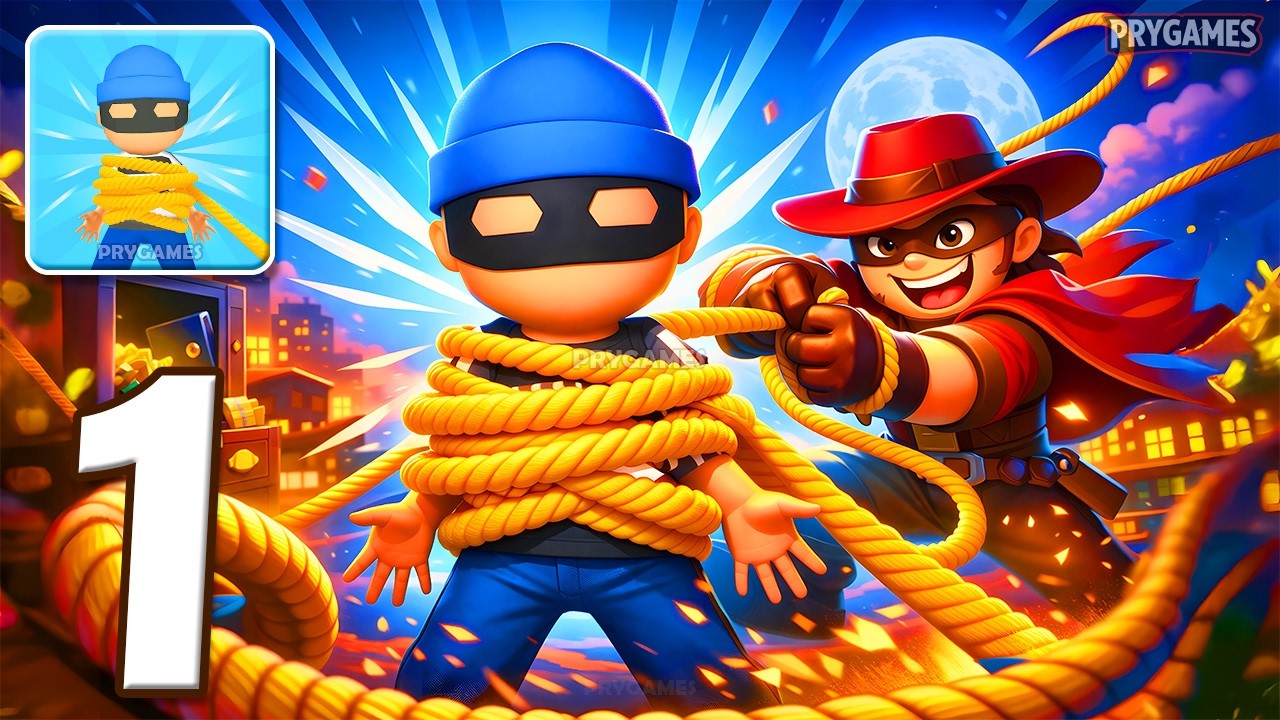 Rope Master - Gameplay Walkthrough Part 1 - Wrap Rope Master Shooting Game (Android, iOS)