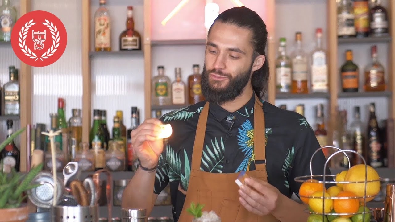 How to garnish cocktails using oranges and fire | Bartending made easy - Episode 2