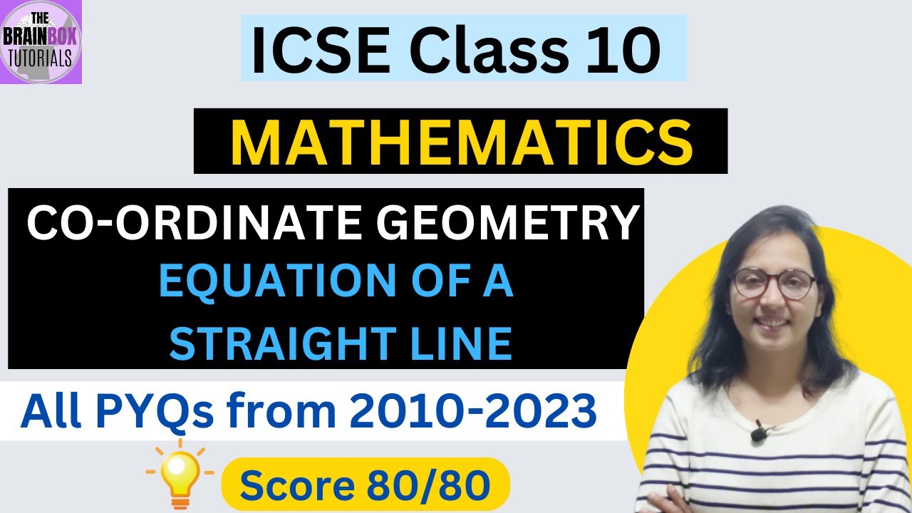 ICSE Class 10 Equation of A straight Line PYQs Solution
