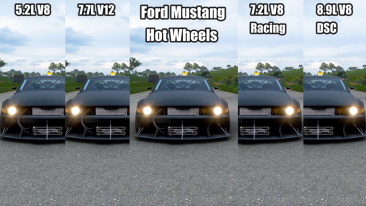 Forza Horizon 5 || All NEW **2005 Hot Wheel Ford Mustang ** All Engine Swaps Top Speed Comparison ||