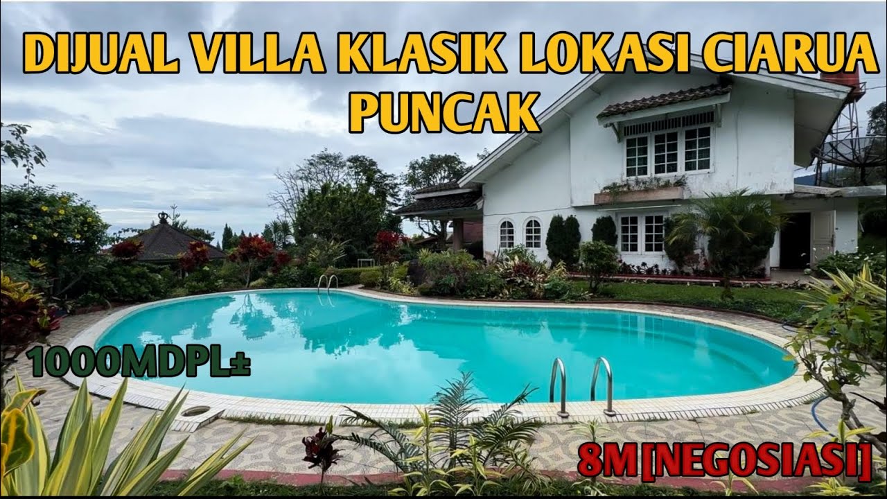 VILLA KLASIK DI CISARUA PUNCAK | SHM | LUAS 2.100 m² | HARGA 8 M NEGO