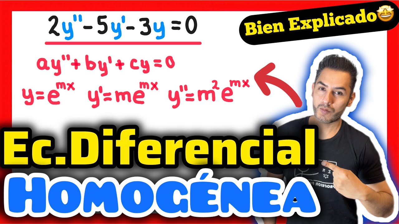 ✅ECUACIONES Diferenciales HOMOGÉNEAS con Coeficientes constantes [𝐀𝐩𝐫𝐞𝐧𝐝𝐞 𝐜𝐨𝐧 𝟑 𝐄𝐣𝐞𝐫𝐜𝐢𝐜𝐢𝐨𝐬💯]