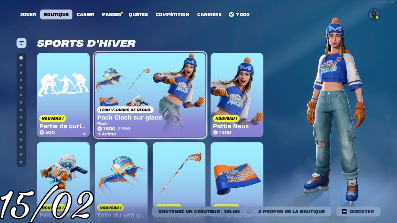 Nouveau Skin Pattie Neuz !! Boutique Fortnite Du 15 Février 2026 !