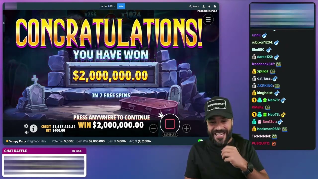ROSHTEIN INSANE MAX WIN ON VAMPY PARTY!