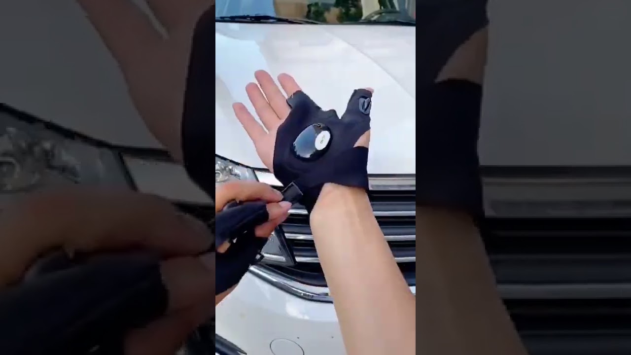 Fingerless Glove LED Flashlight⁠ #shorts #diy #home #decor #design #gloves #lamp #light