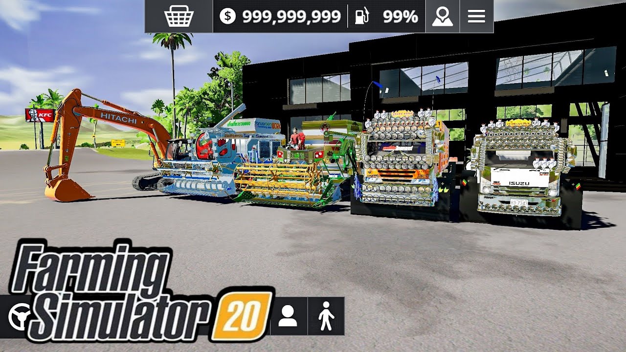 แจกกกกApk.🎉สเป็คกลาง-สูง เกี่ยวข้าว+บ่อดิน #สอนวางที่เทท้ายคลิป📌