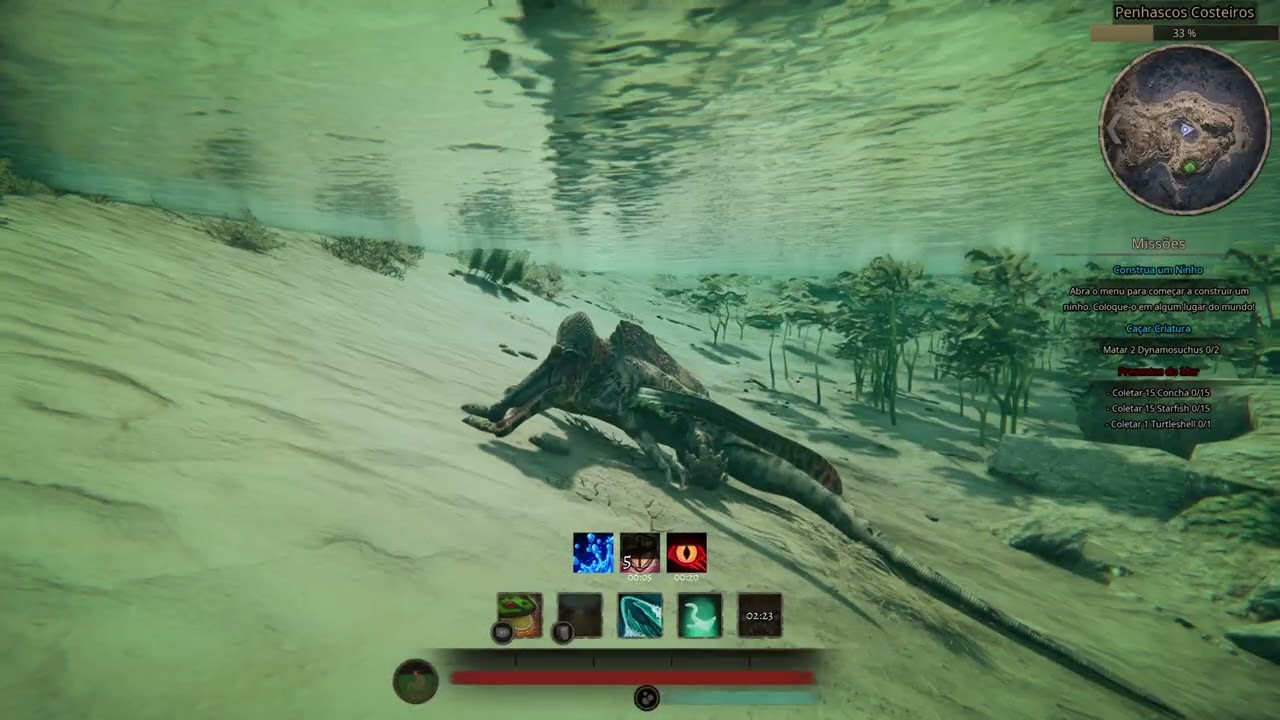 Diplocaulus vs Spino - Path of titans