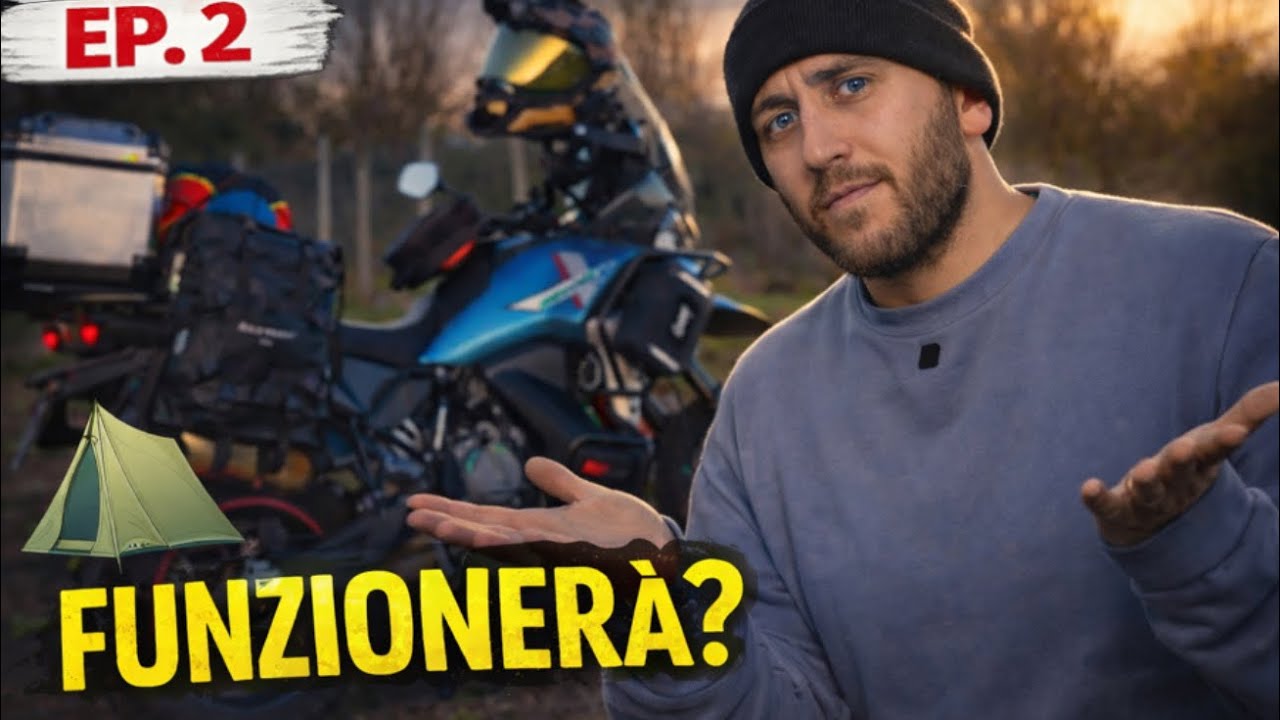 Preparare la moto per dormire in tenda [S1~Ep.2]