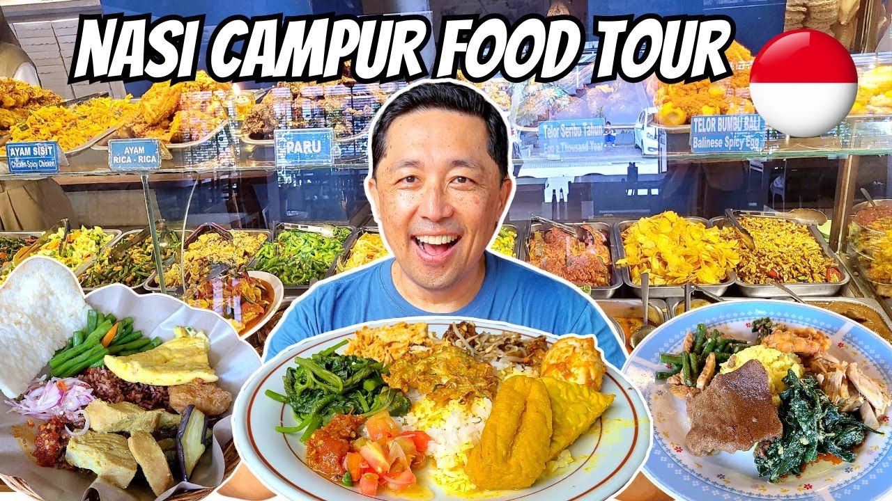 ONE Dish You Must Try in Indonesia! 🇮🇩 Eating NASI CAMPUR FEAST in Bali Indonesia!