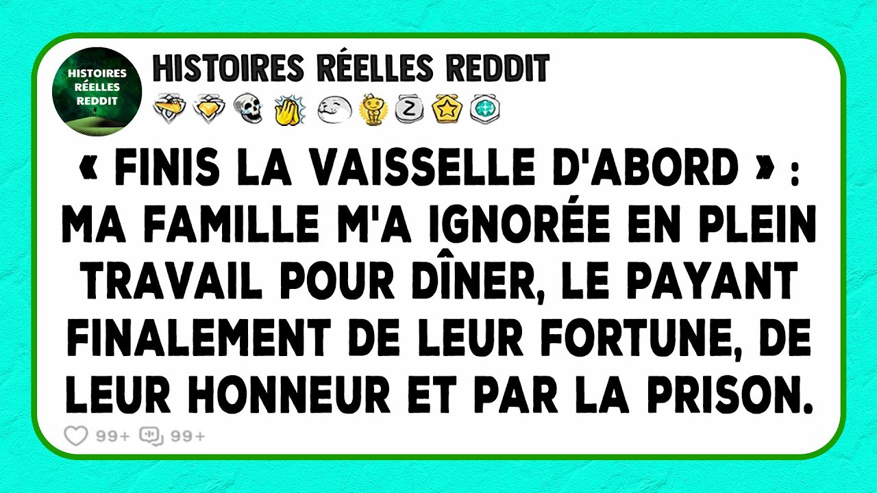 « Finis la vaisselle d'abord » : Ma famille m'a ignorée en plein travail pour dîner, le payant...