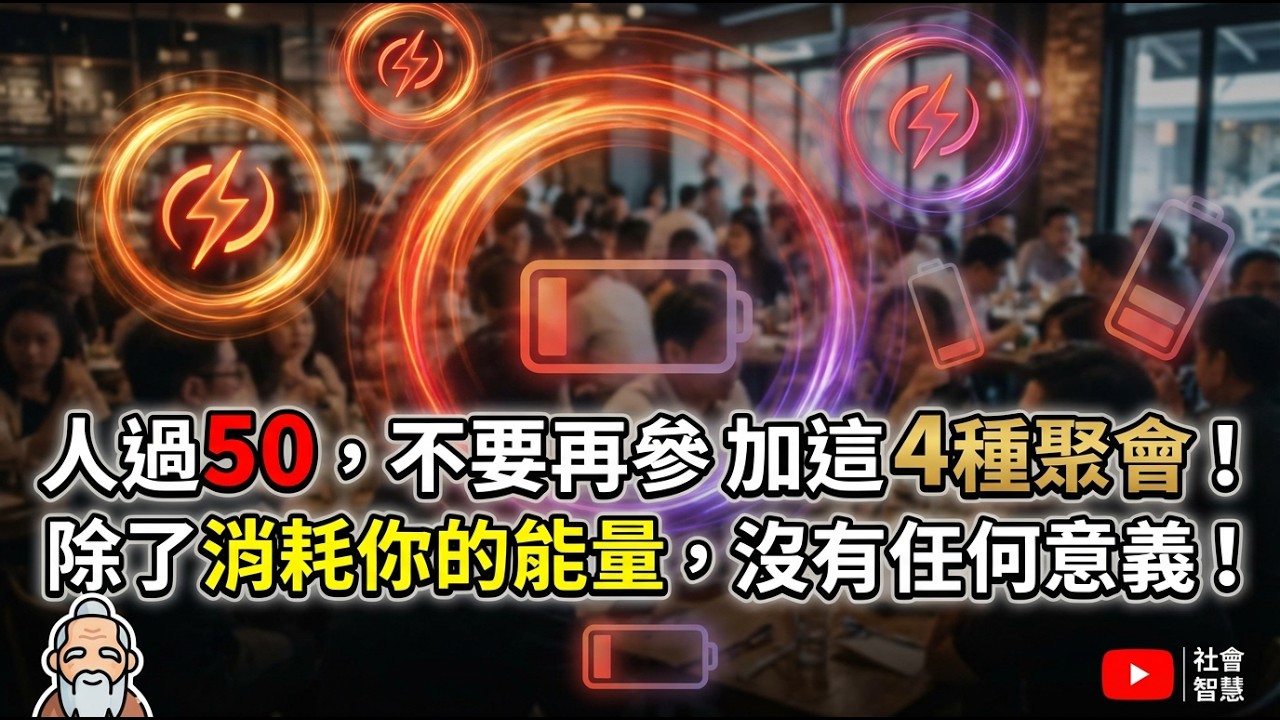 人過50，不要再參加這4種聚會！除了消耗你的能量，沒有任何意義！ #社交斷捨離 #倪師 #能量守護 #晚年生活 #無效社交 #處世之道 #精神內守 #心靈覺醒