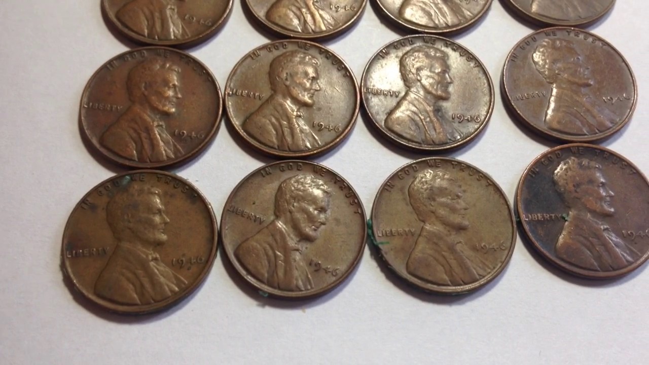 Collection of 1946 Wheat One Cent Penny