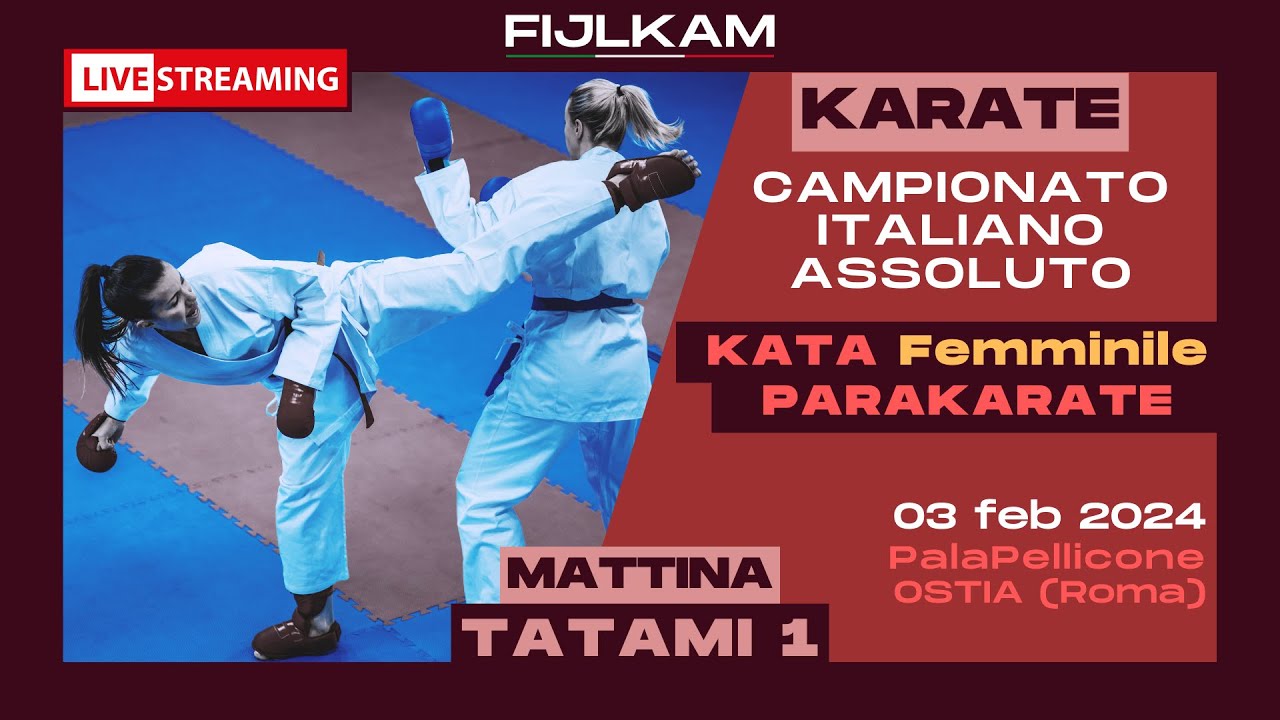 KARATE - Campionato Italiano Assoluto 2024 - Day 2 mattina - Tatami 1