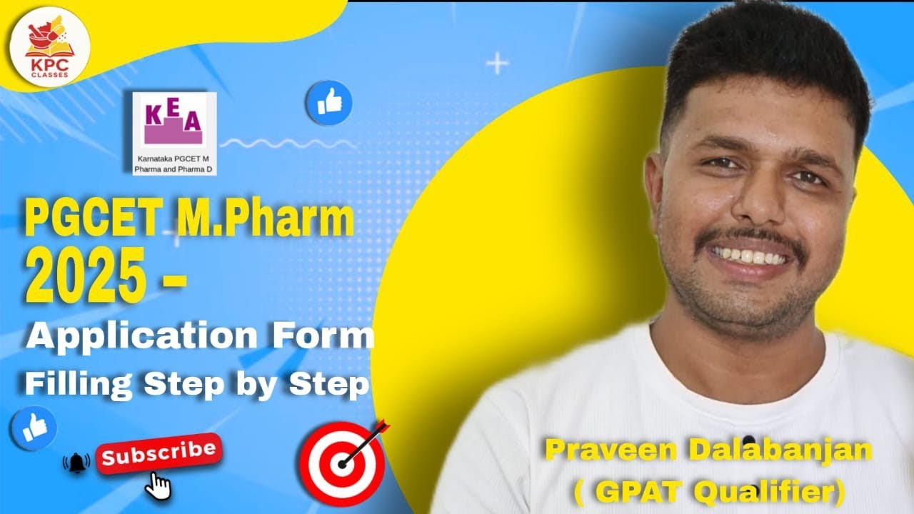 PGCET M.Pharm/ Pharma- D  2025 | Step by Step Application Form Filling | Complete Guide