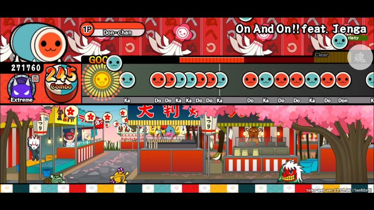 [太鼓の達人 創作譜面] On And On!! feat. Jenga (裏譜面) / ETIA.