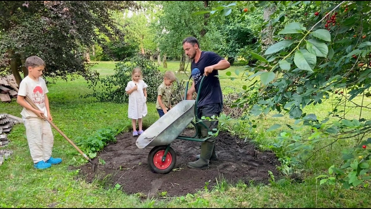 Simple living on a homestead- roofing–cementing –homemade fruit punch
