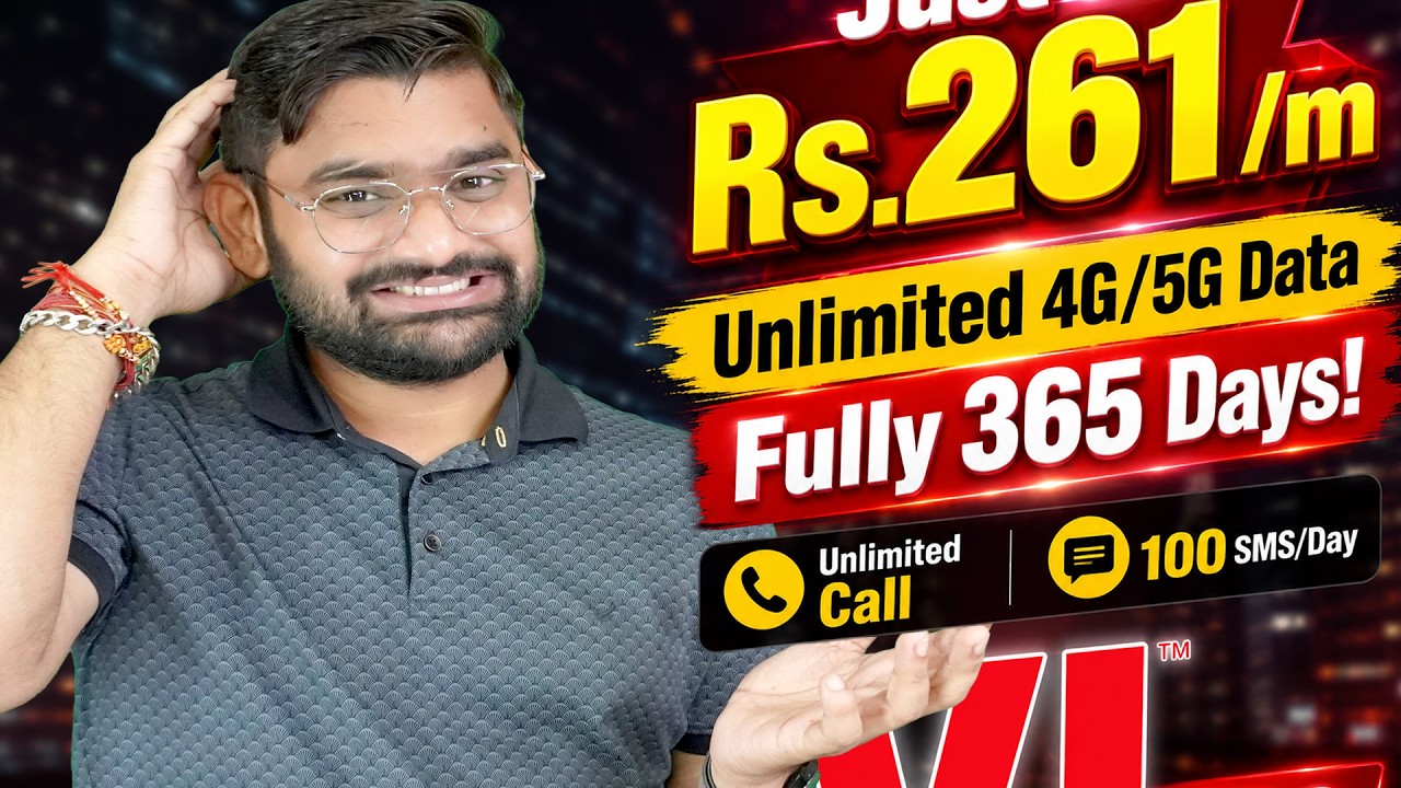 Vi Offer Rs.261/m Unlimited Data Plan 2026 | 365 Days Validity | Best Annual Recharge?