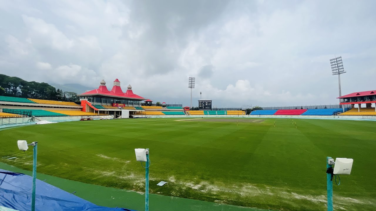 Asia most ￼beautiful stadium in Dharamsala Himachal Pradesh ￼