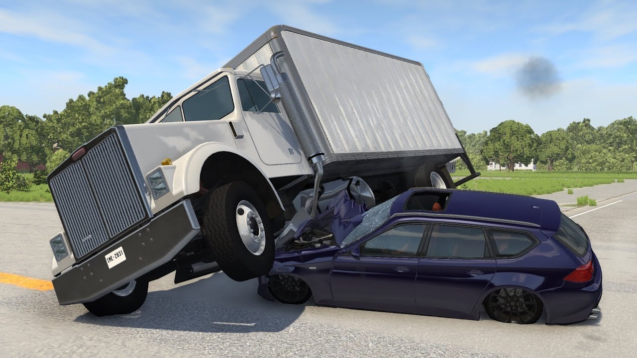 Trucks vs. Cars: Side Impact Crashes | BeamNG.drive
