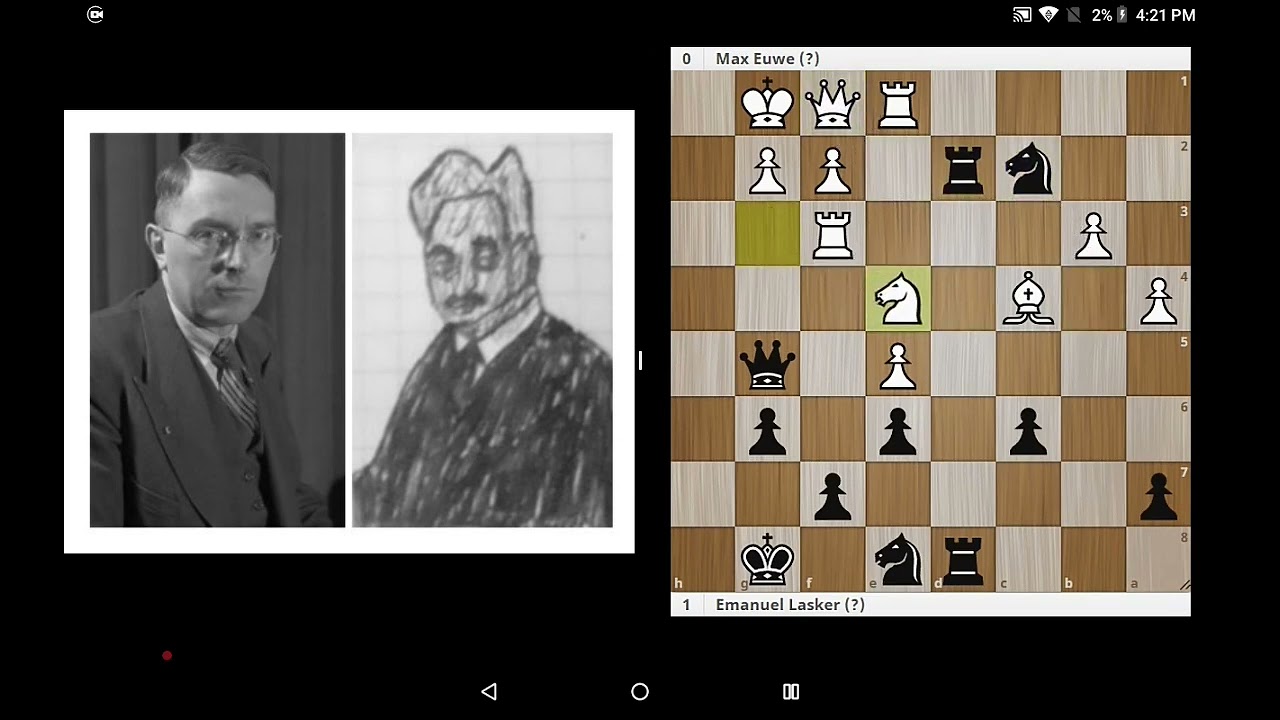 Sacrifice Queen dangerous Emanuel Lasker / Euwe vs Lasker (1934)
