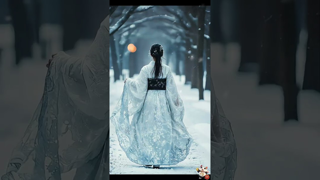 Snowy Encounter#SnowScene #WinterRomance #Snowman #Fate #AestheticShortFilm #aiart