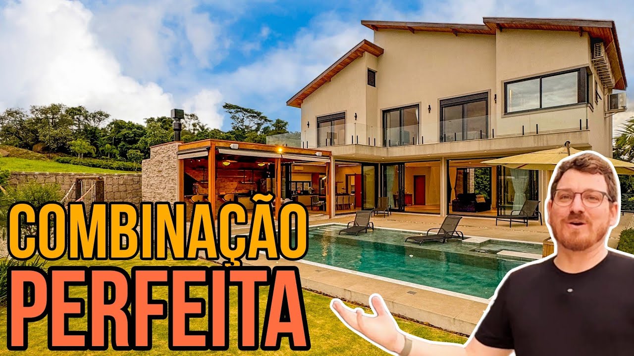 Lazer DOS SONHOS casa CONTEMPORÂNEA detalhes RUSTICOS e TELHADO aparente 📍 Condomínio Vida Real
