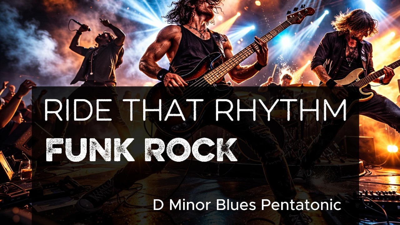 Ride That Rhythm | D Minor Blues Pentatonic Funk Rock Guitar Backing Track