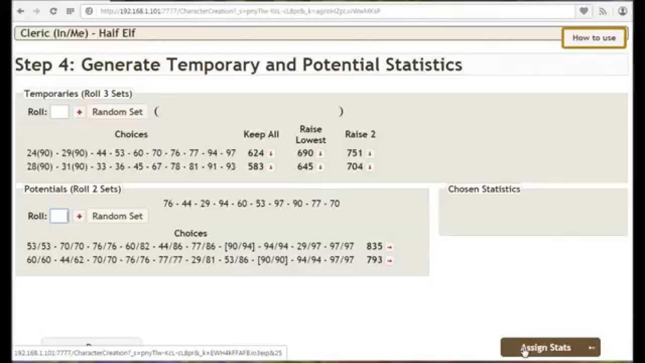 ERA for Rolemaster - RMC Stats