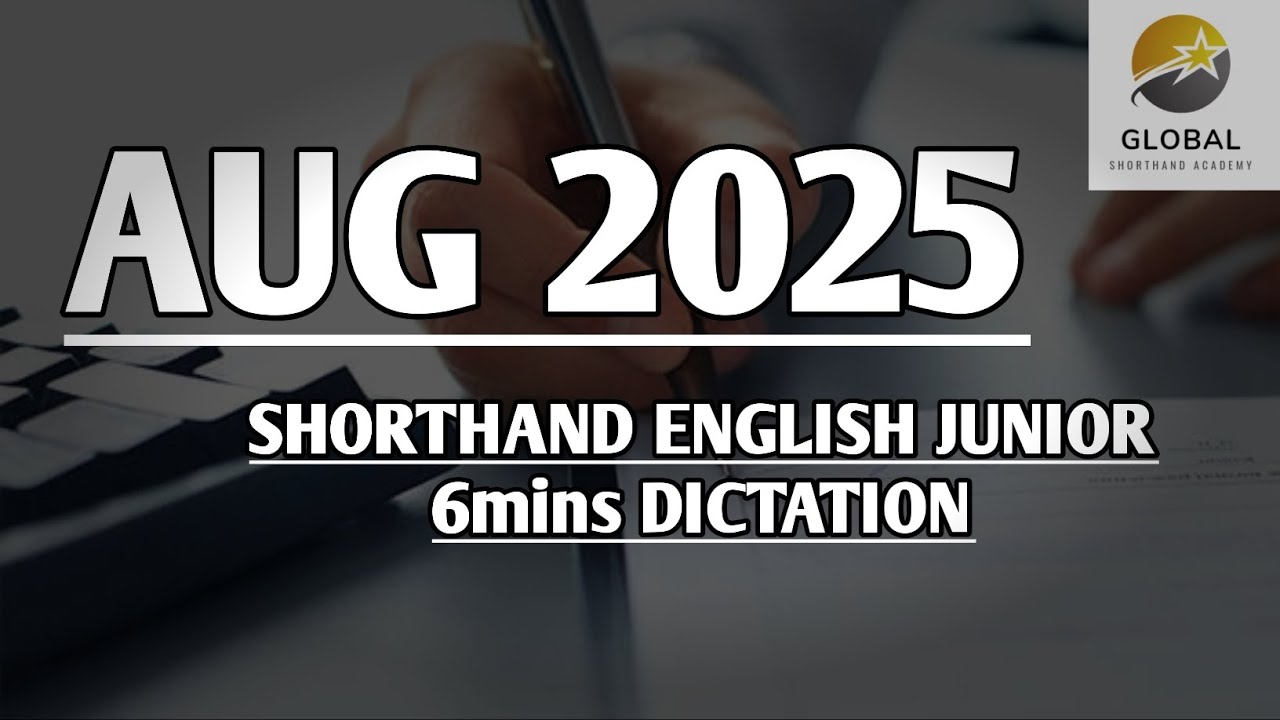 АВГУСТ 2025 АНГЛИЙСКИЙ СТЕНОГРАФИЯ, СКОРОСТЬ, ДЕТСКИЙ ДИКТАН, 6 МИН. 🔊✍🏼🏆✨
