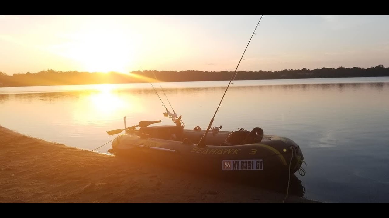 Early morning fishing Lake Ronkonkoma