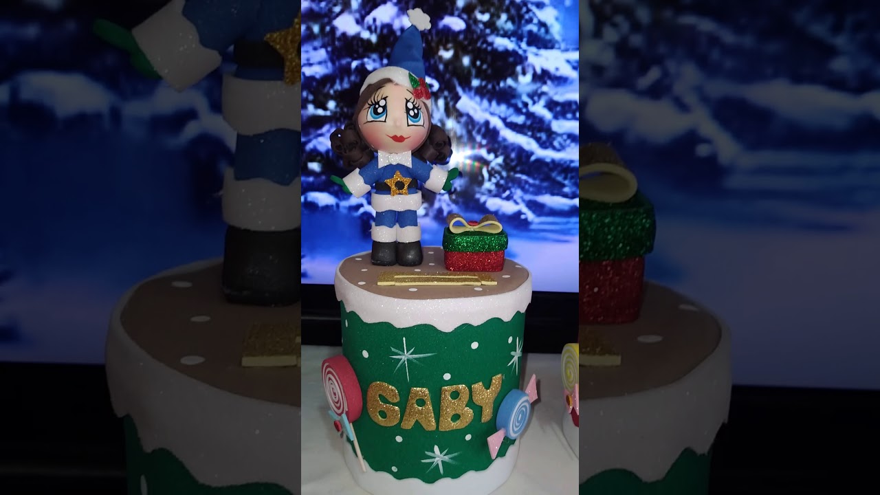 fofucha navide&ntilde;as bote para alcanc&iacute;a #navidad #fofucha #bote #nochebuena