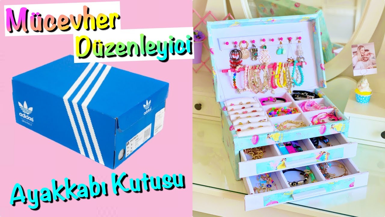 KENDİN YAP Takı Aksesuar Düzenleyici – Ayakkabı Kutusundan Mücevher Organizer Yapımı