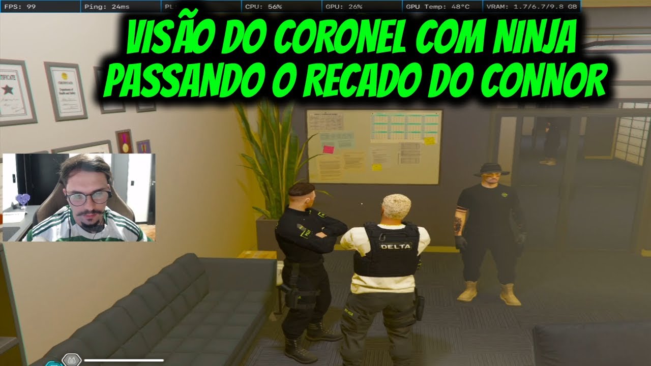 VISÃO DO CORONEL COM NINJA PASSANDO O RECADO DO CONNOR