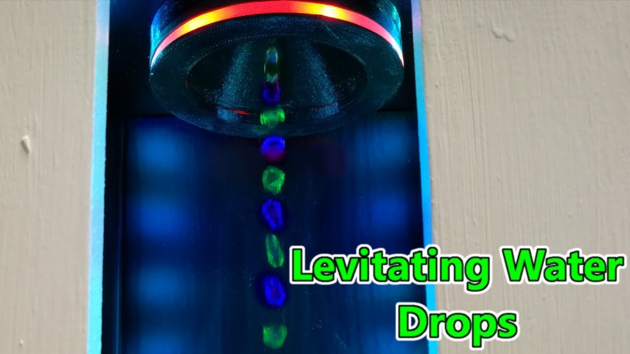Levitating Water Drops - My RGB Time Fountain Project