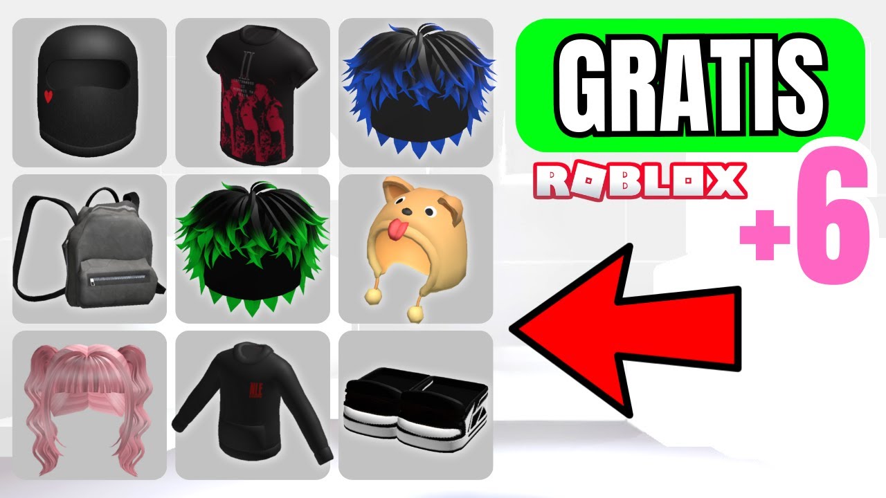 COSAS GRATIS EN ROBLOX , ROPA,CABEZAS,ACCESORIOS,PELOS GRATIS juego de roblox