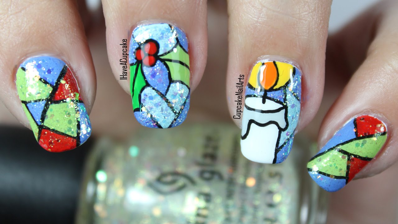 Christmas Nail Art *Stained Glass*
