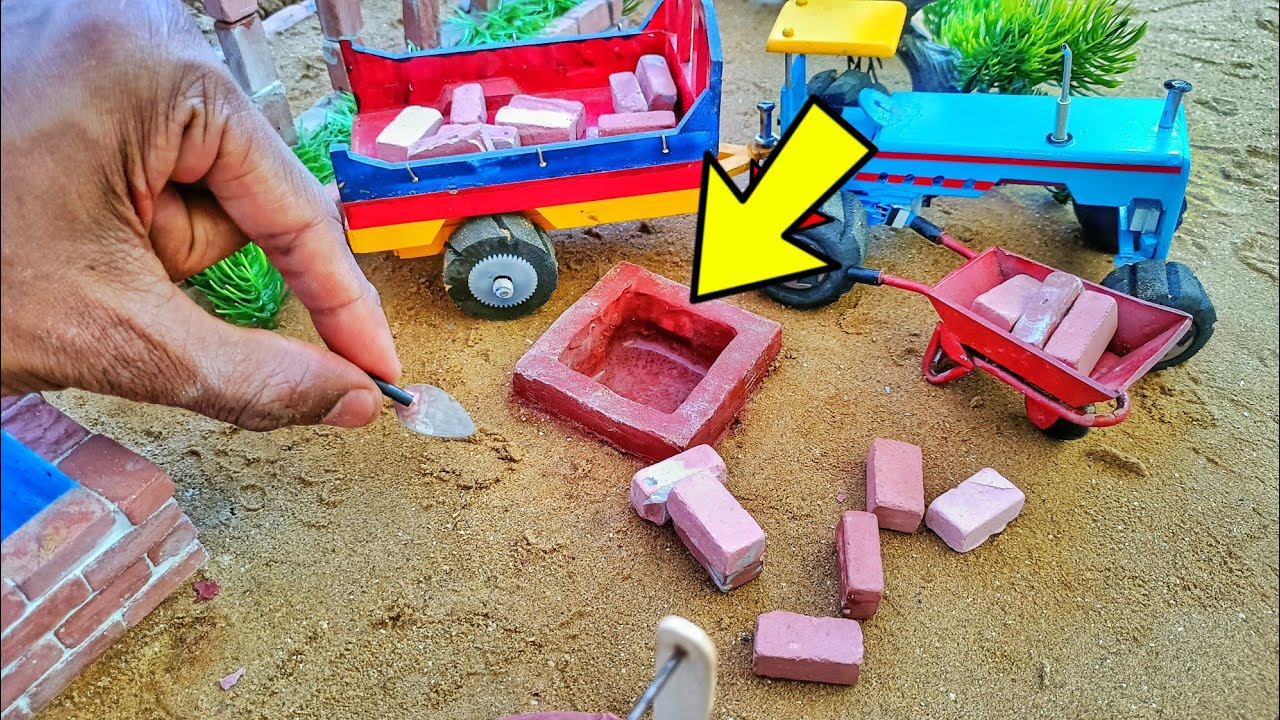 Diy Outdoor Water Fountain | Creative Aquarium with Cement and Brick | How to make mini fountain