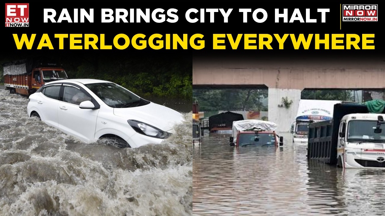 Delhi Under Water? Heavy Rain Causes Severe Waterlogging, Long Traffic Jams | Red Alert Issued