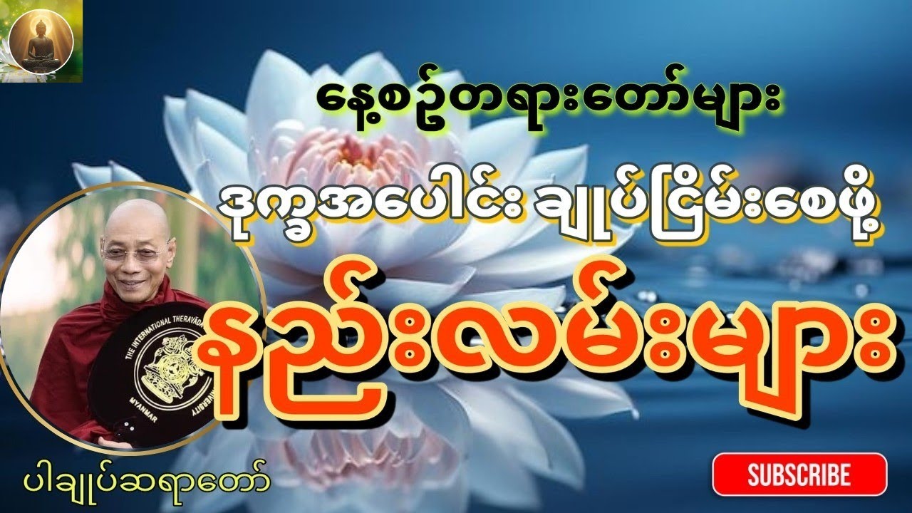 ဒုက္ခအပေါင်းချုပ်ငြိမ်းစေဖို့နည်းလမ်းများ၊နေ့စဥ်တရားတော်၊ပါချုပ်ဆရာတော်ဘုရားကြီး🙏