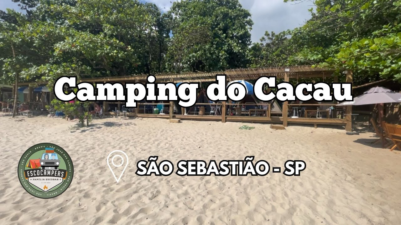 Camping do Cacau - São Sebastião - SP (pé na areia)