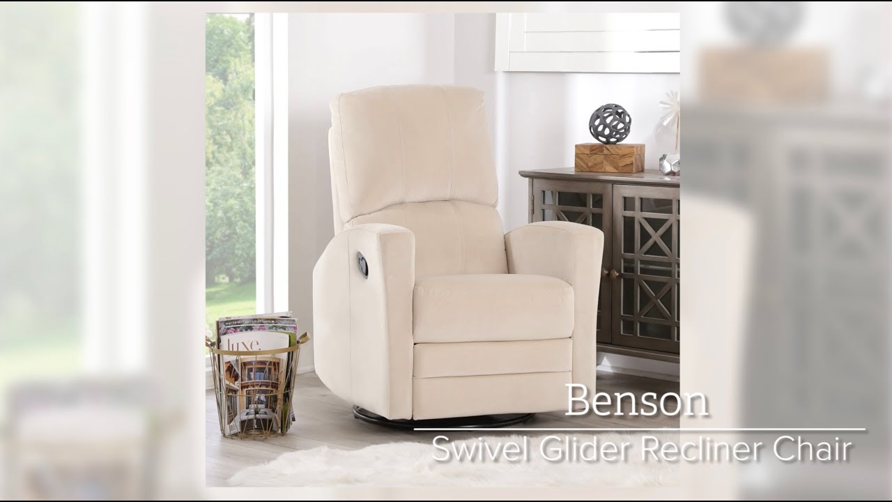 Abbyson - Benson Swivel Glider Recliner Chair