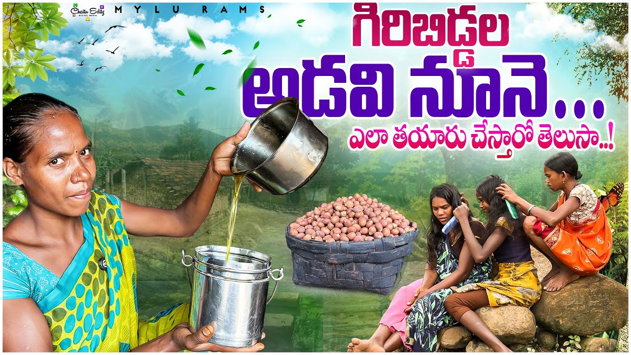 Wild organic Oil : సహజమైన అడవినూనె తయారి -  గిరిజనుల పూర్వపు గానుగనూనె పద్ధతి అద్భుతం🤗@TribalMirror