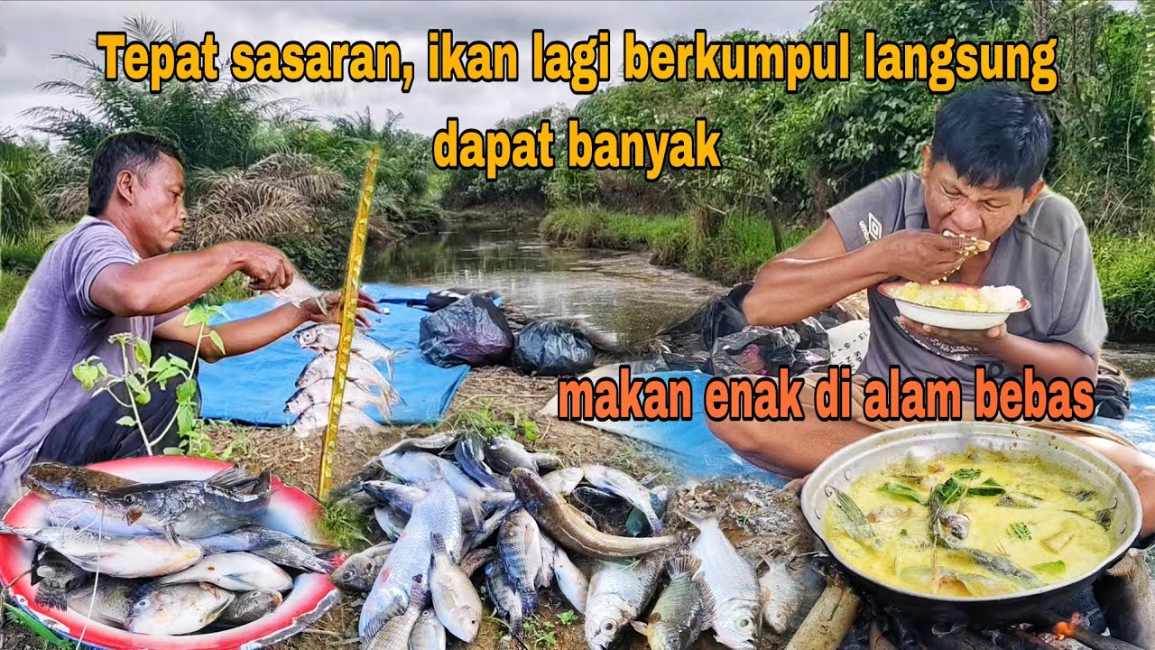 TEPAT SASARAN || MANCING DAN JARING IKAN TERKEPUNG, LANGSUNG DAPAT BANYAK..! 