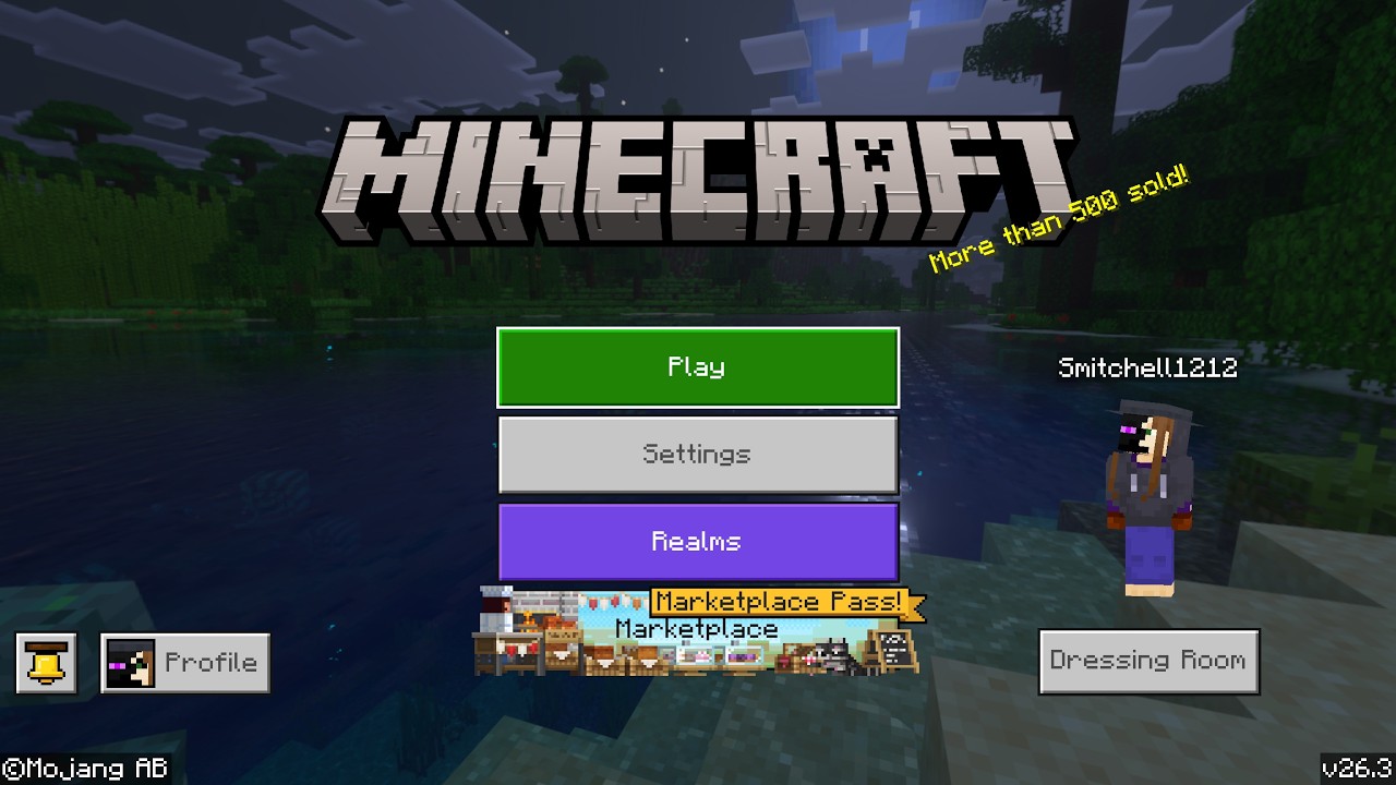 Playing Minecraft survival