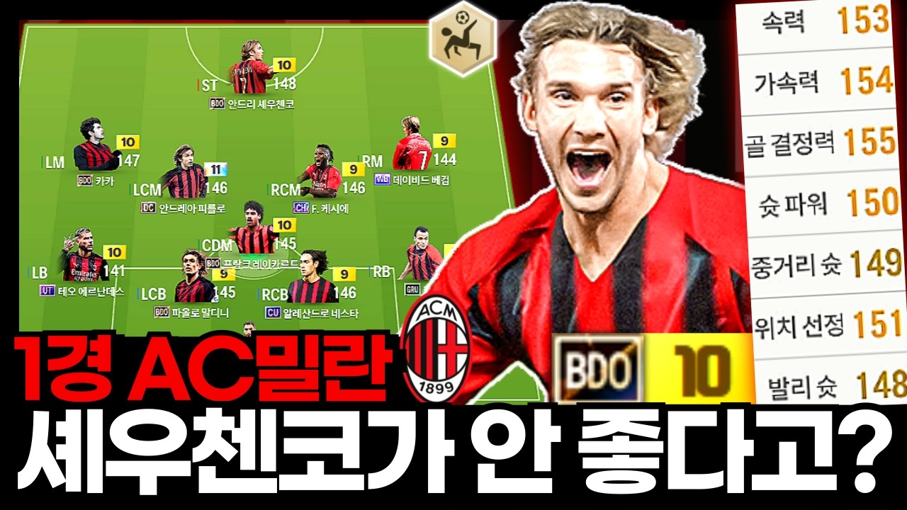 셰우첸코가 성능이 아쉽다고?! #AC밀란 #1경