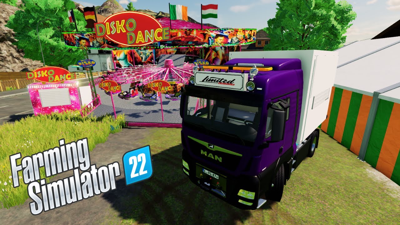 FS22 Kirmes in Felsbrunn der Aufbau geht los #fs22 #kirmes #mods